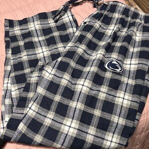 Plaid Navy and Gray Sweatpants